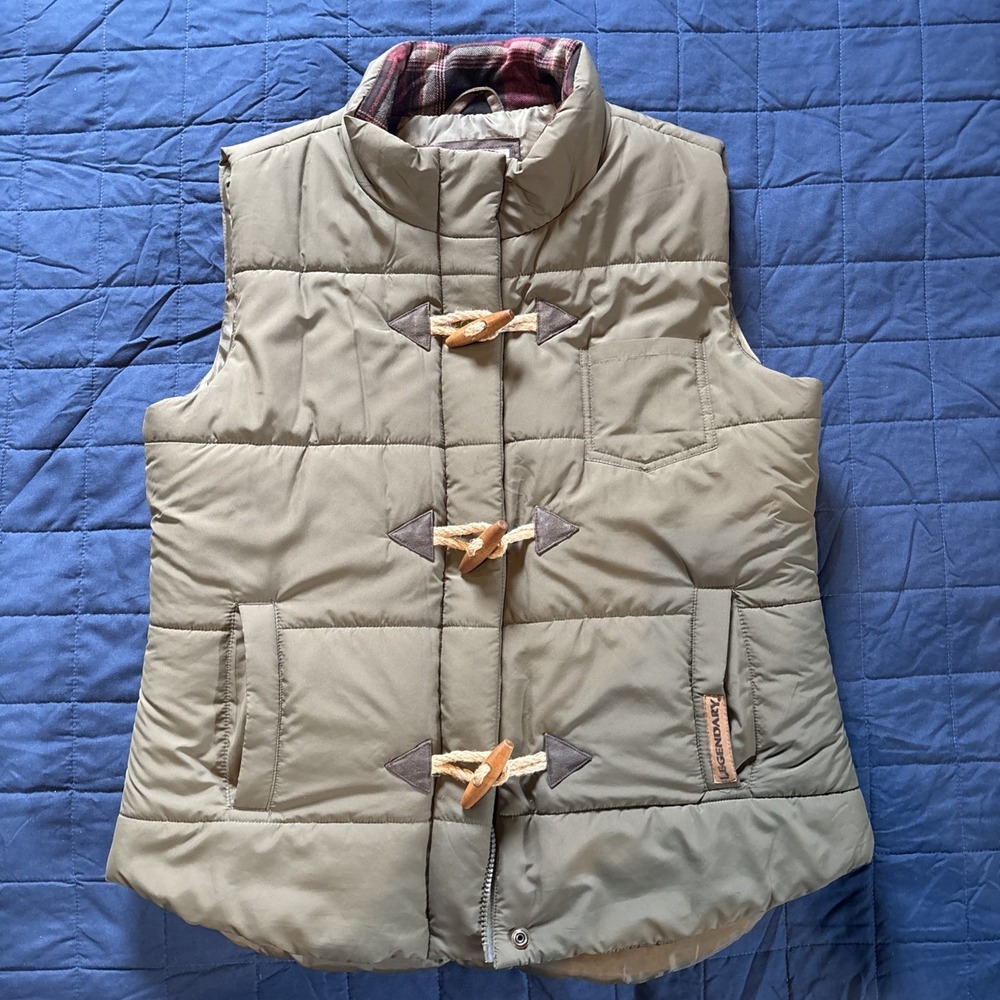 Legendary Whitetails Women's Green Standard Quilted Toggle Puffer Vest Size M